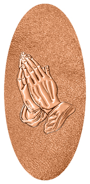 DG5000-516-CP-SH-CP Copper Praying Hands Shimmer Copper